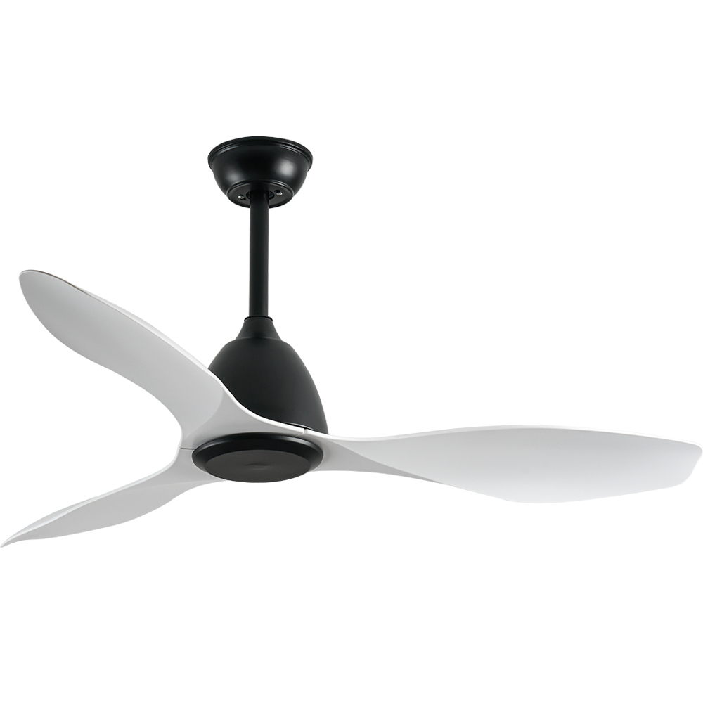 BL-2761 48" 3 Pcs ABS Black+White High Speed Bldc Ceiling Fan