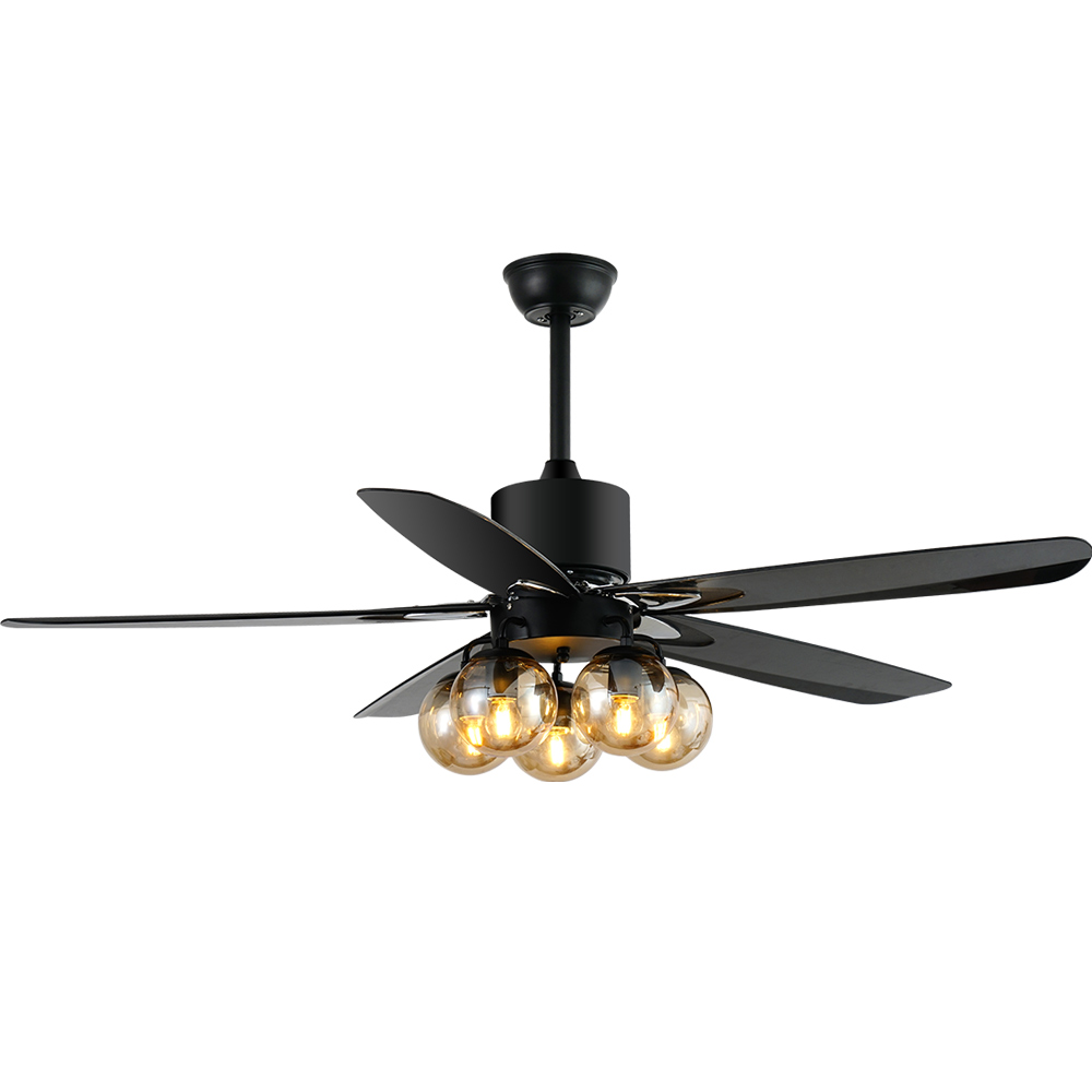 BL-2775 55" ABS / 5 pcs ABS Black Ceiling Lamp Fan New Type Traditional Led Lamp