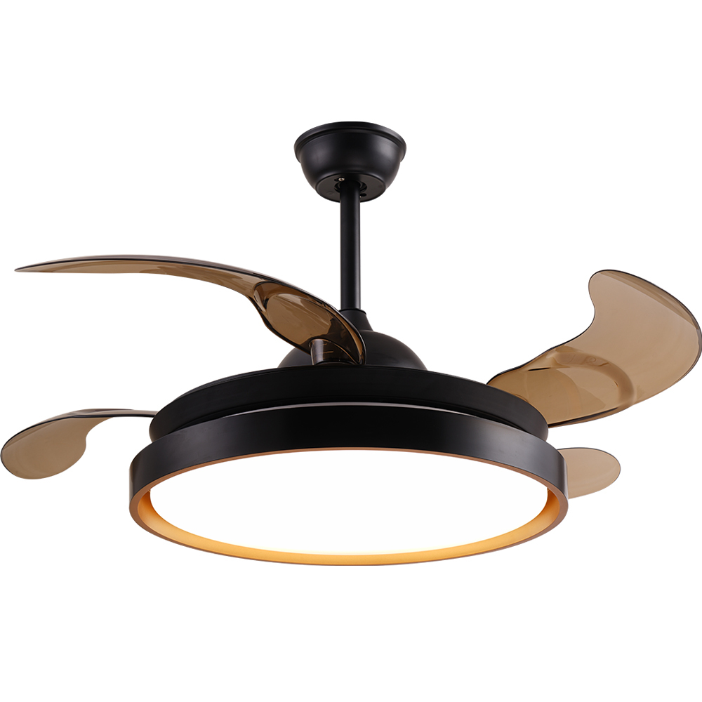 BL-2868 42"/48" 4 pcs PC Coffee Remote Control Ceiling Light Retractable Fan