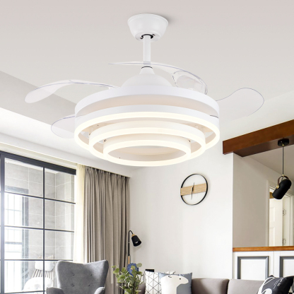 BL-2915 42''/48"  4 Pcs Pc White Waterproof Ceiling Fan With Remote Control
