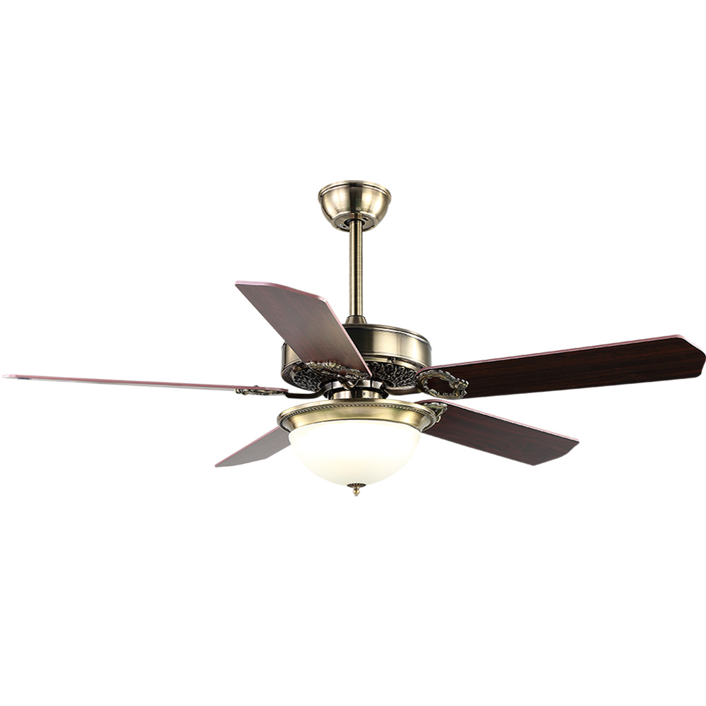 BL-1112 52"Wood grain 5 pcs Composite board lowes ceiling fans with remote control