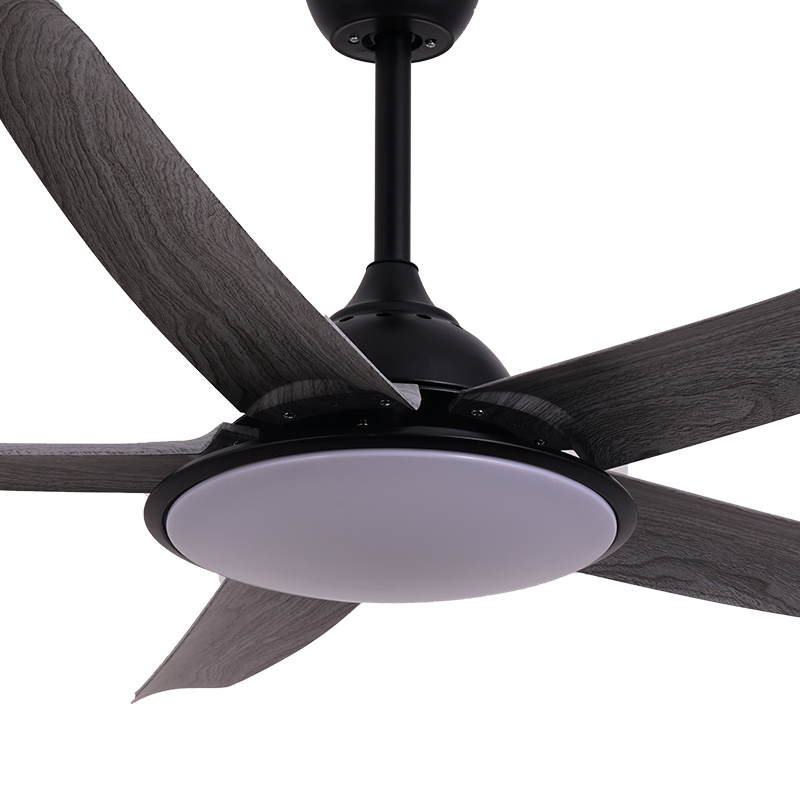 BL-2502 54" 5 Pcs Abs Black Remote Control Ceiling Chandelier With Fan