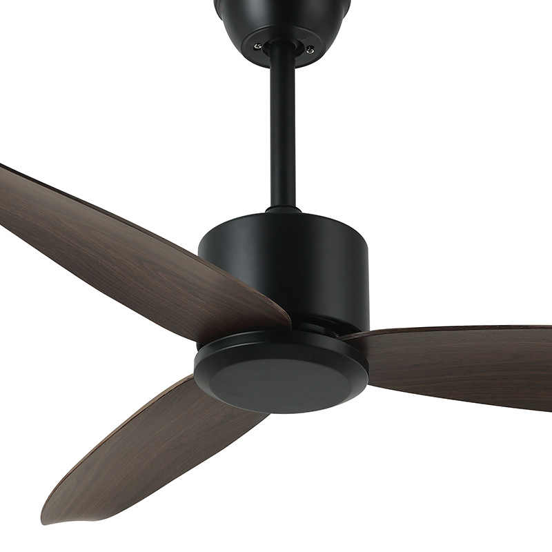 BL-2678 46" 3 Pcs Abs Black Remote Control Sitting Room Ceiling Fan Modern