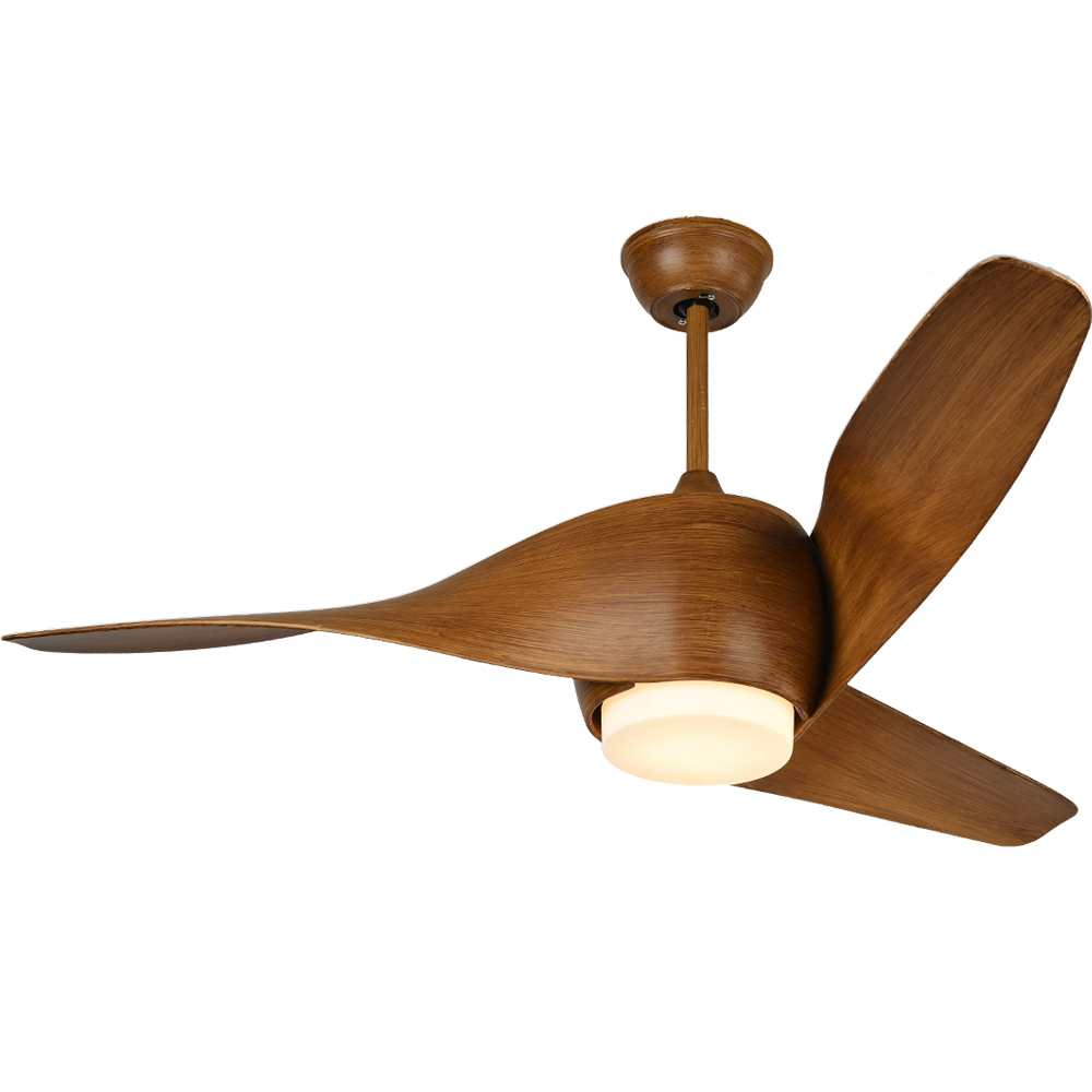 BL-1693 52" 3 pcs ABS Dark Wood Grain Ceiling Chandelier With Fan