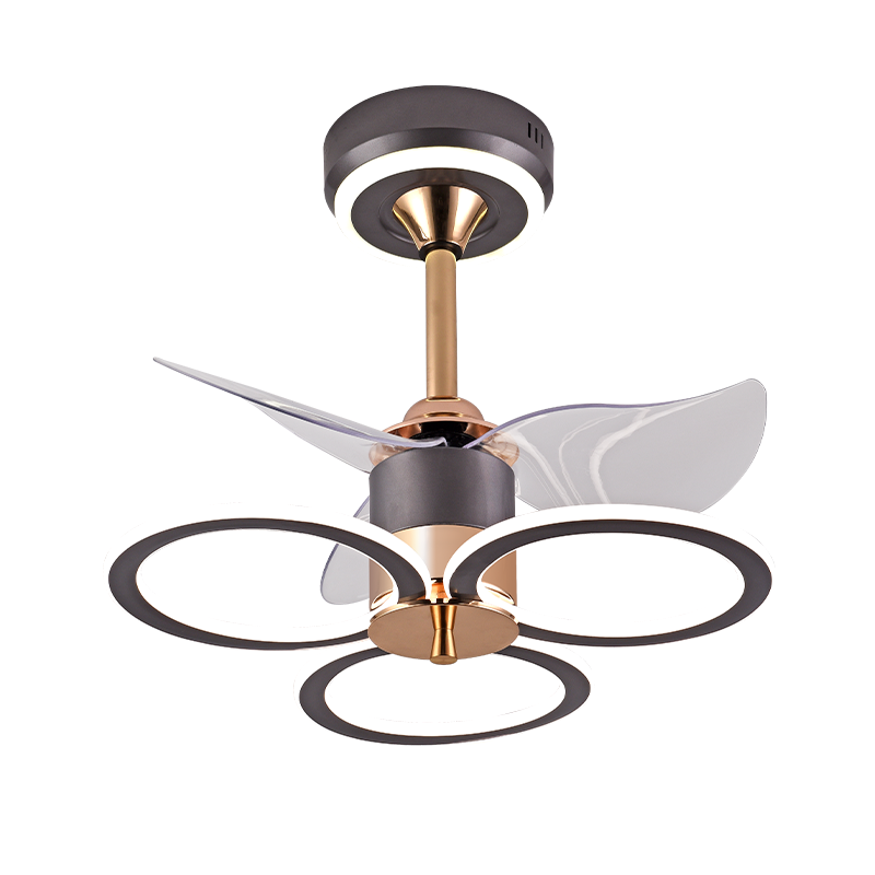 BL-7064 12" 3 Pcs Pc Coffee Remote Control Modern Design Decorative Ceiling Fan With Lamp
