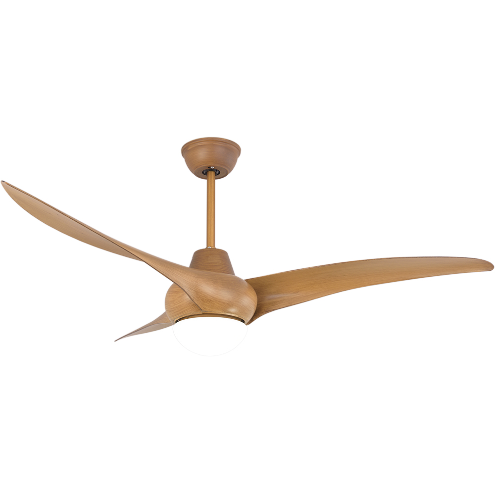 BL-2053 52" 3 pcs ABS Dark Wood Grain Remote Control Ceiling Fan With Light