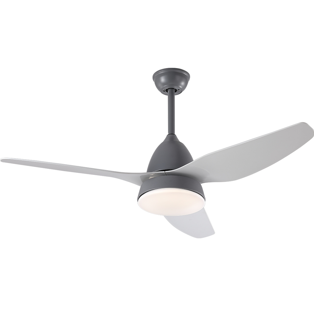 BL-2117 52" 3 pcs ABS Grey Sitting Room Ceiling Fan With Light Modern