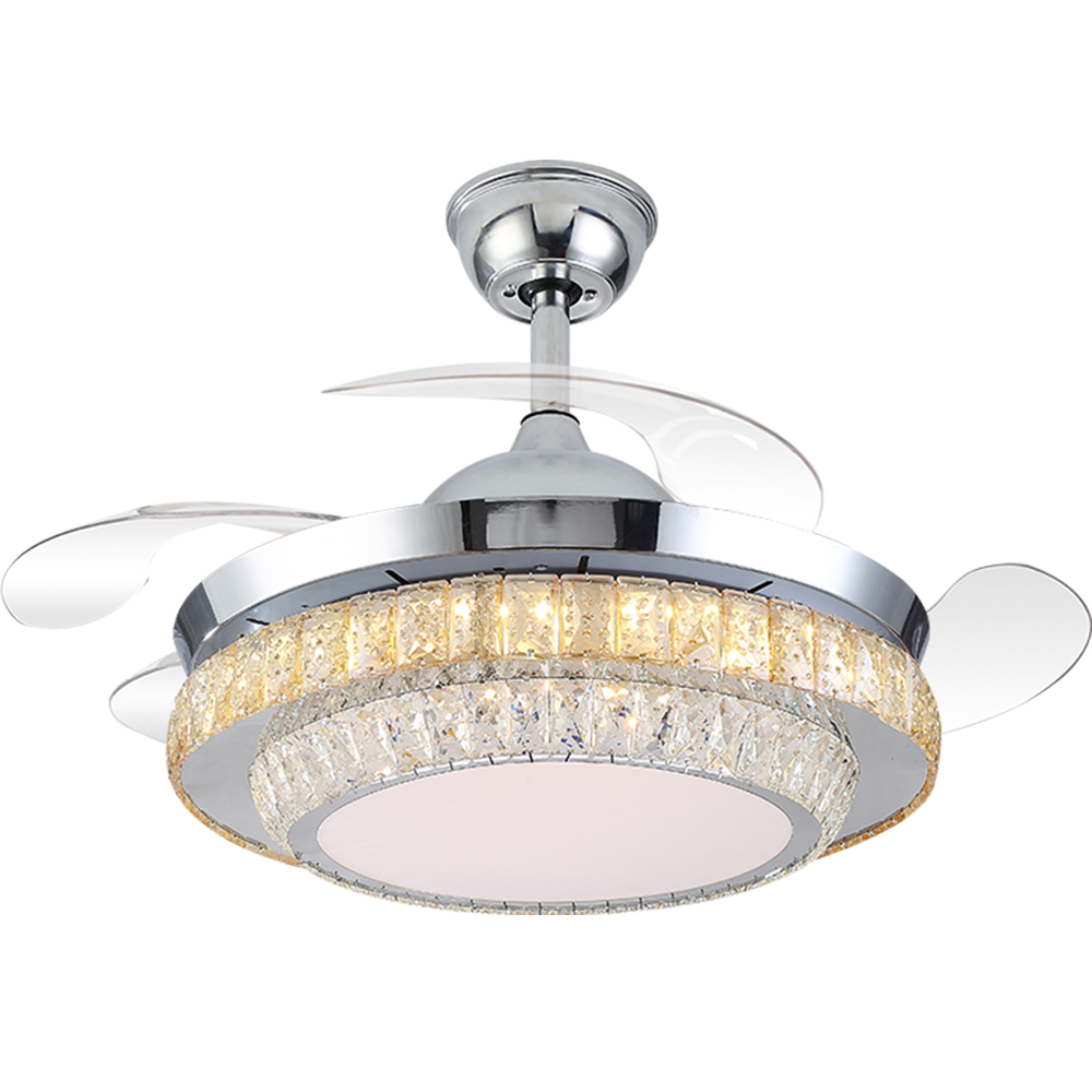 BL-2171 42"/48" 4 Pcs Pc Chrome Invisible Ceiling Fan With Light