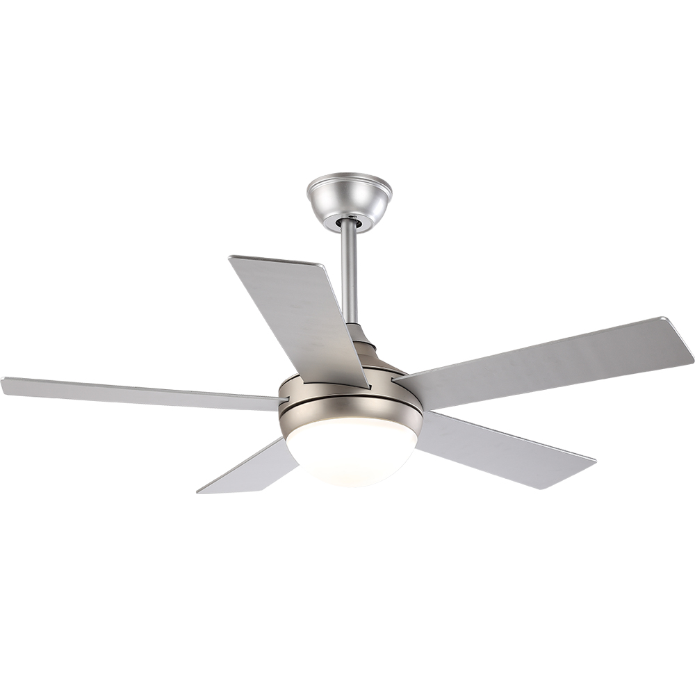 BL-2183 52" 5 Pcs Composite Board Silver Led Ceiling Fan For Living Room
