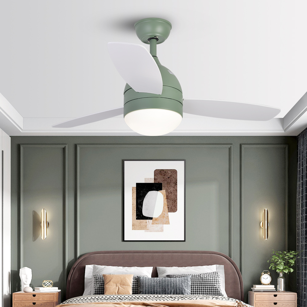 BL-2380 42" 3 Pcs Composite Board Green+White Wholesale Ceiling Fan With Light