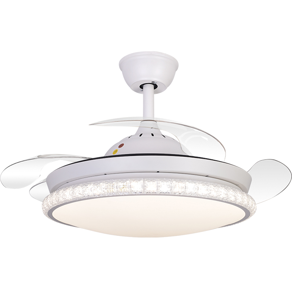 BL-2480 42"/48" 4 Blades Pc White Retractable Fan Blades Ceiling Fan