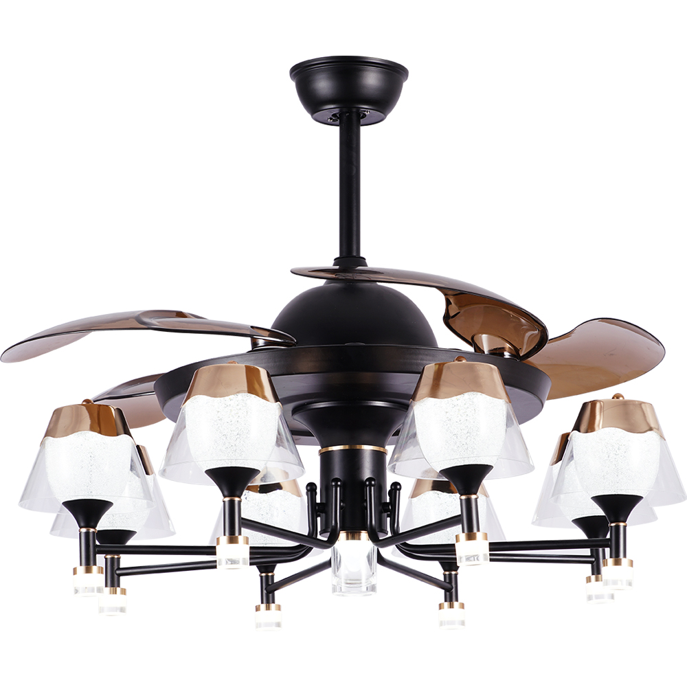 BL-2514 42"/48" 4 Pcs Pc Coffee Ceiling Fan With Light And Remote Control