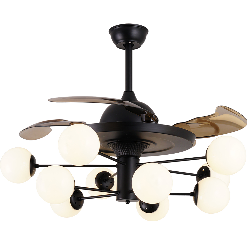 BL-2517 42"/48" 4 Pcs Pc Coffee Ceiling Fan Lights Modern Ceiling Fan Lights