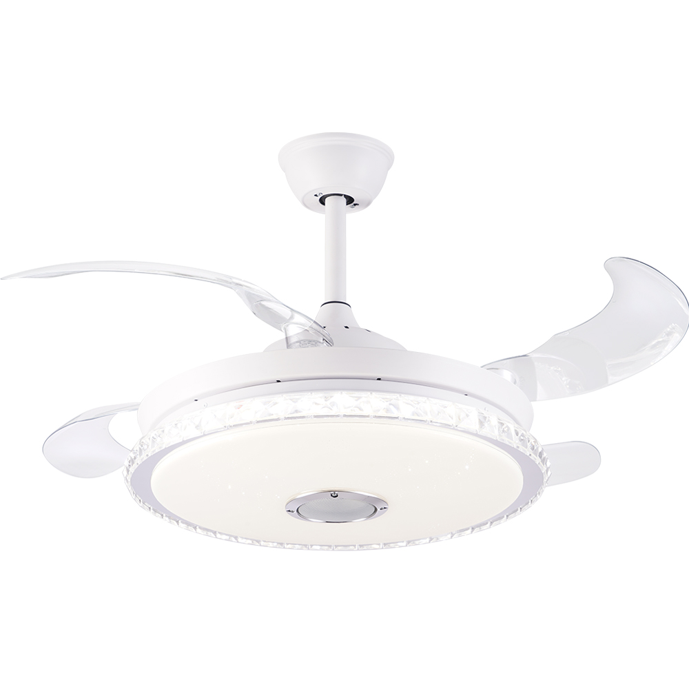 BL-2666 42"/48"  4 Pcs Pc White Quality Ceiling Fan With Light Led