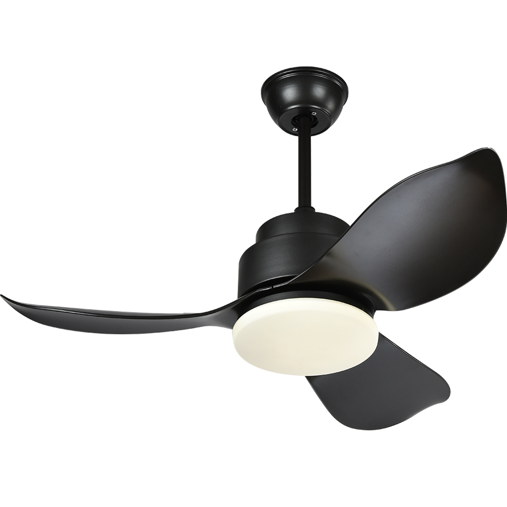 BL-2038 36" 3 pcs ABS Black Ceiling Fan Chandelier Combo Lighting