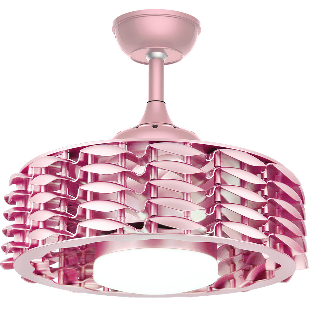 BL-2718 22" ABS Pink Bladeless Led Ceiling Fan With Lighting Remote Con