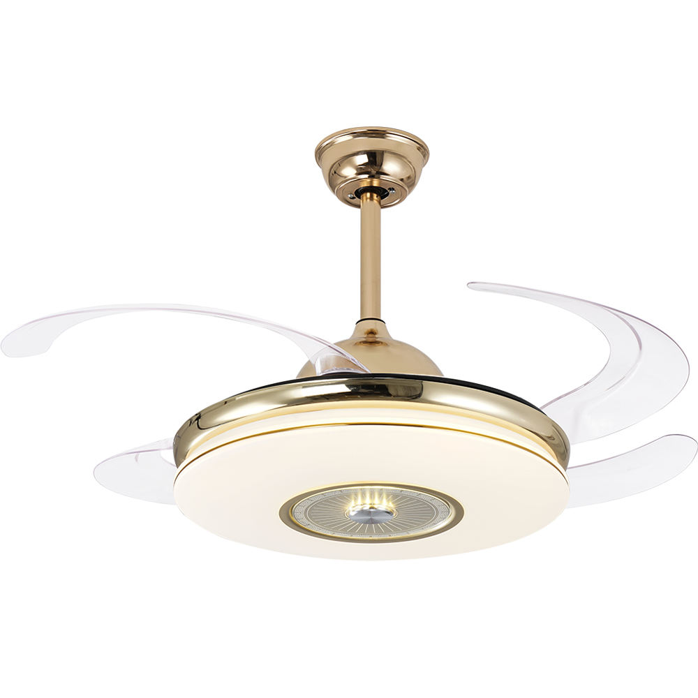 BL-2768 42"/48" 4 Pcs Pc S Gold Modern Retractable Ceiling Fan