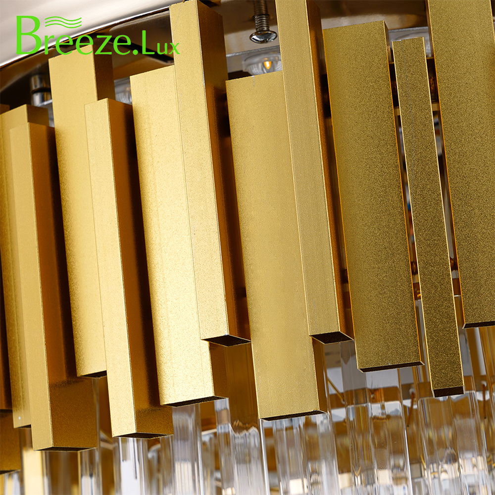 BL-2873 42"/48" 4 pcs PC S Gold Invisible Crystal Chandelier Ceiling Fan