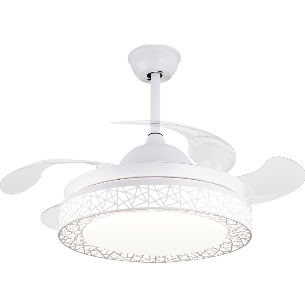 BL-1524 42"/48" White low price retractable blades ceiling fans