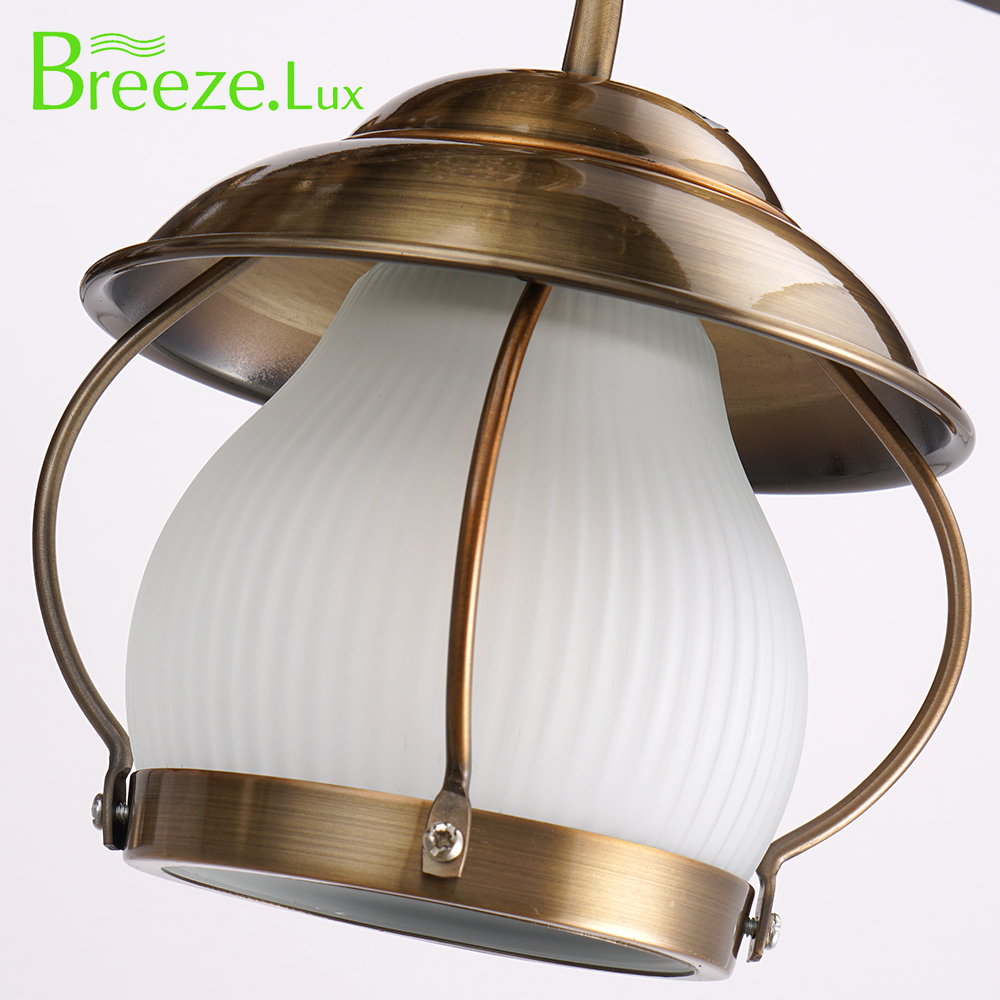 BL-8202 52" 5 Pcs Composite Board Antique Bronze Living Room Ceiling Fan With Lights