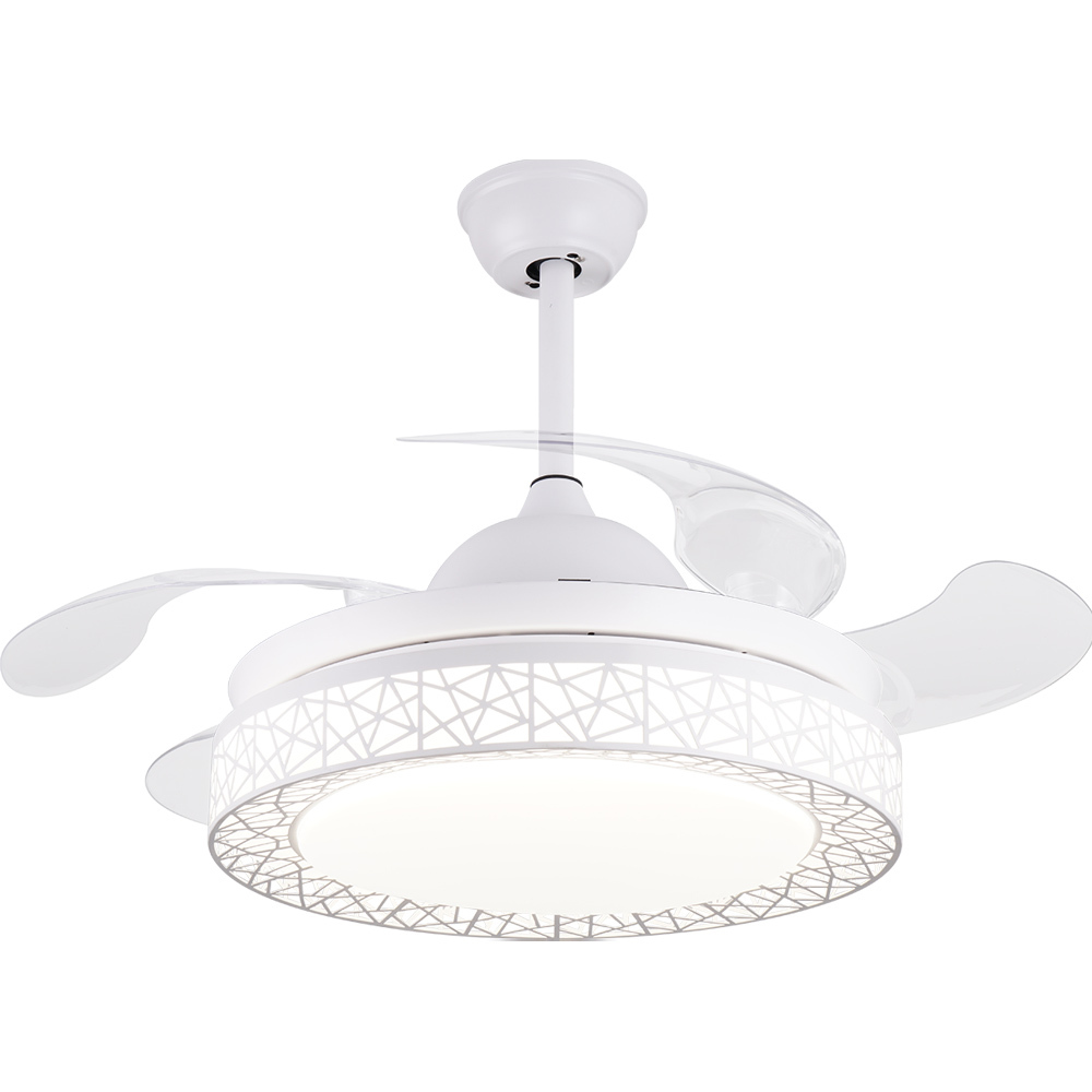 BL-1524 42"/48" White low price retractable blades ceiling fans