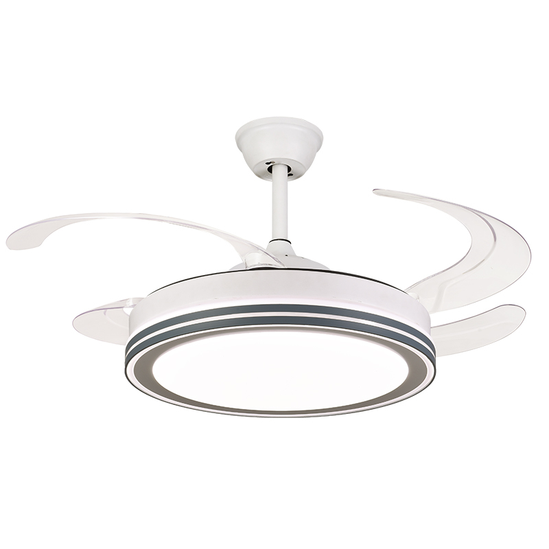 BL-3072 42''/48" 4 Pcs Pc White Electrical Ceiling Fan With Led Light