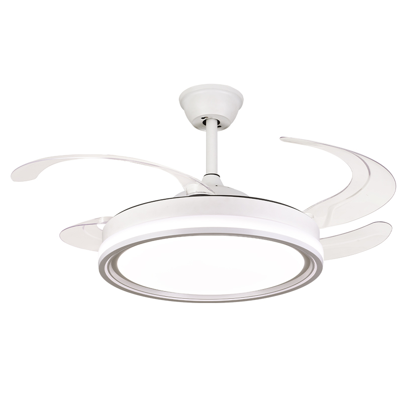 BL-3073 42''/48" 4 Pcs Pc Remote Control Ceiling Fan With Light White