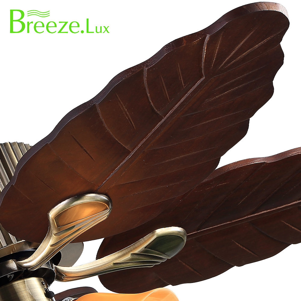 BL-2062 48" 5 Pcs Solid Wood Antique Bronze High Quality Ceiling Fan