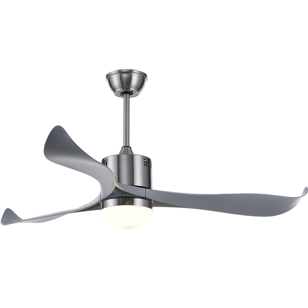 BL-2129 52" 3 pcs ABS Sliver Best Warm White Light Ceiling Fan With Led Light
