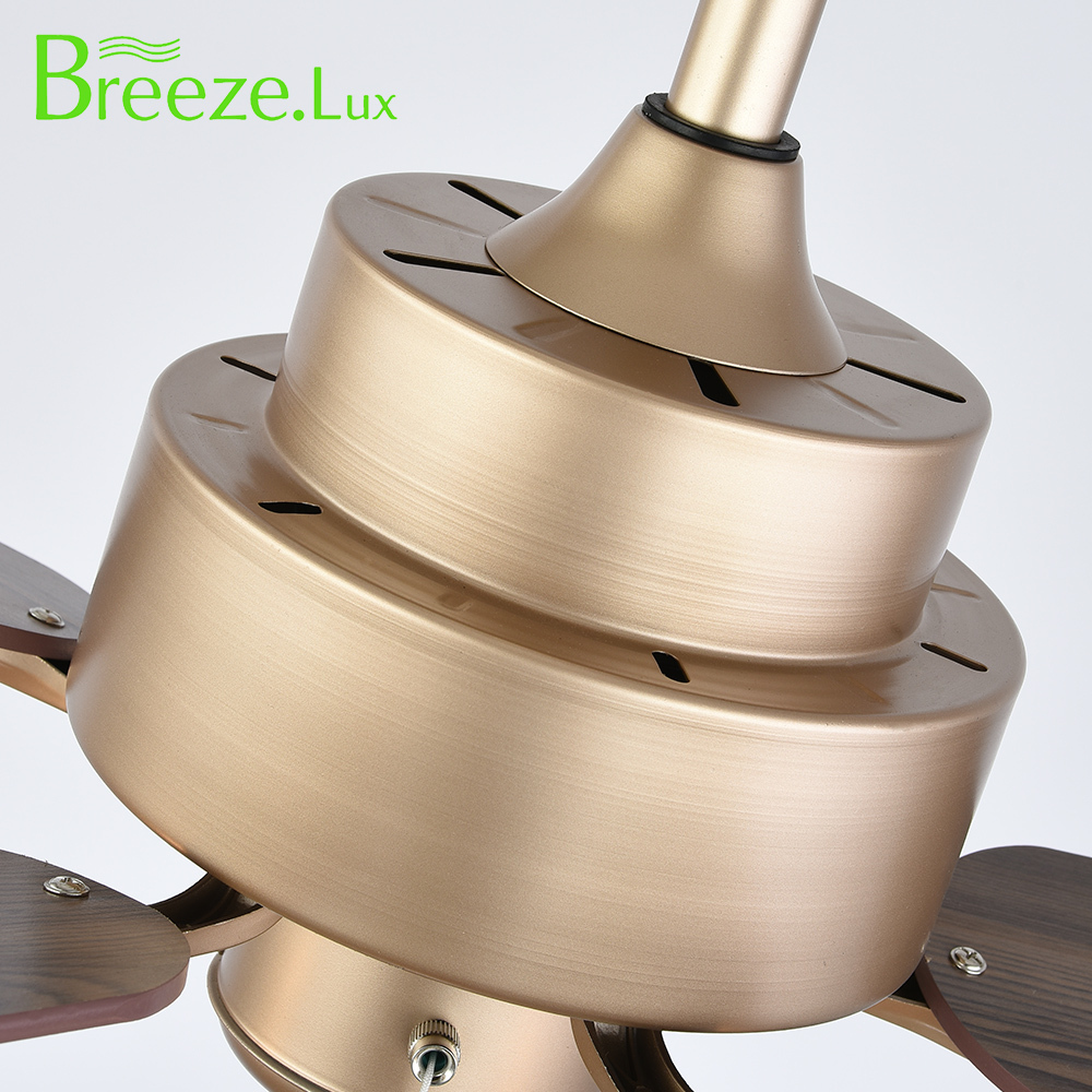 BL-2168 48" 5 Pcs Composite Board Gold Lowes Ceiling Fans With Remote Control And Light