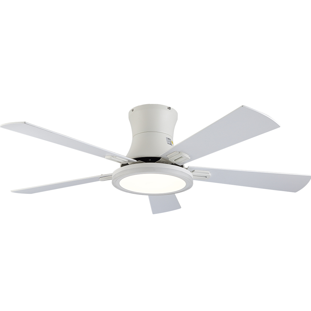 BL-2745 48" 5 Pcs Composite Board White Modern Indoor Ceiling Fan Lamp