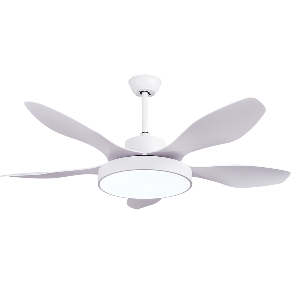 BL-2545 55"  5 Pcs Abs White 220V Ceiling Fans With Light