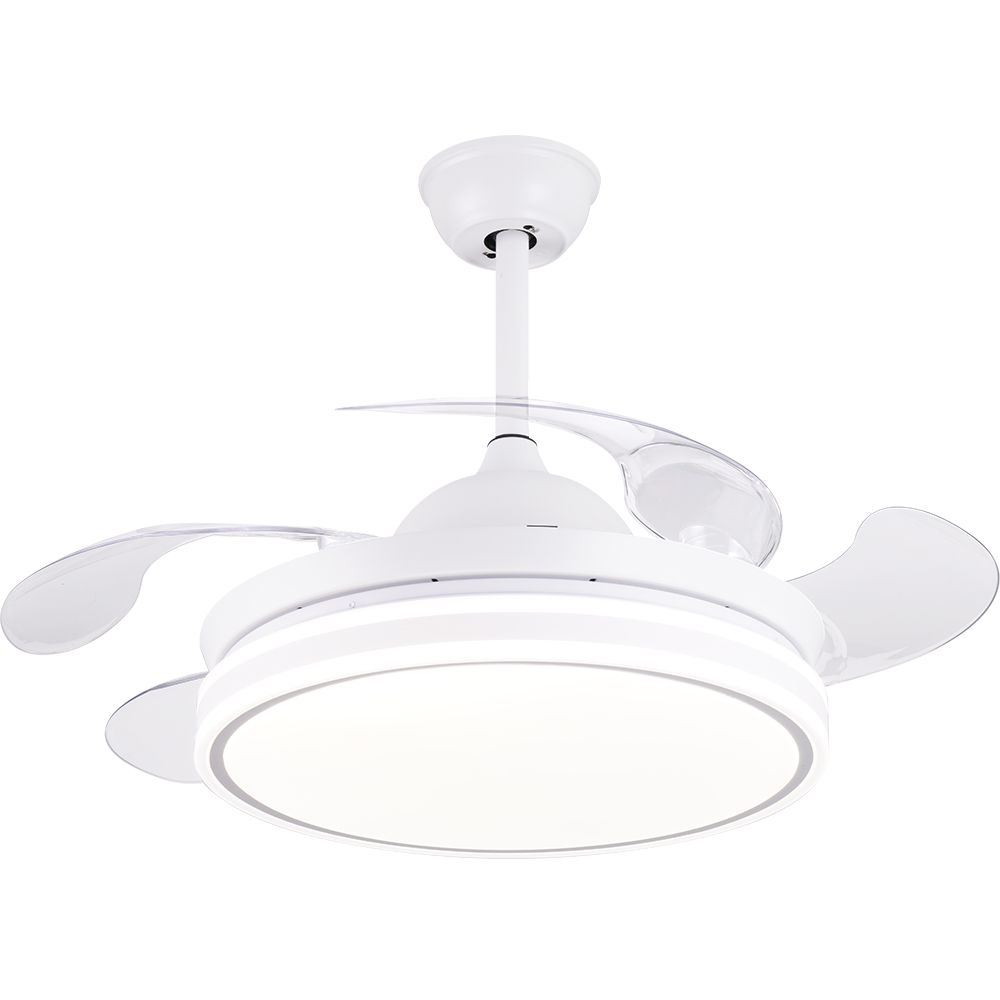 BL-2717 42''/48" 4 Pcs Pc White Design Ceiling Fan Led Light