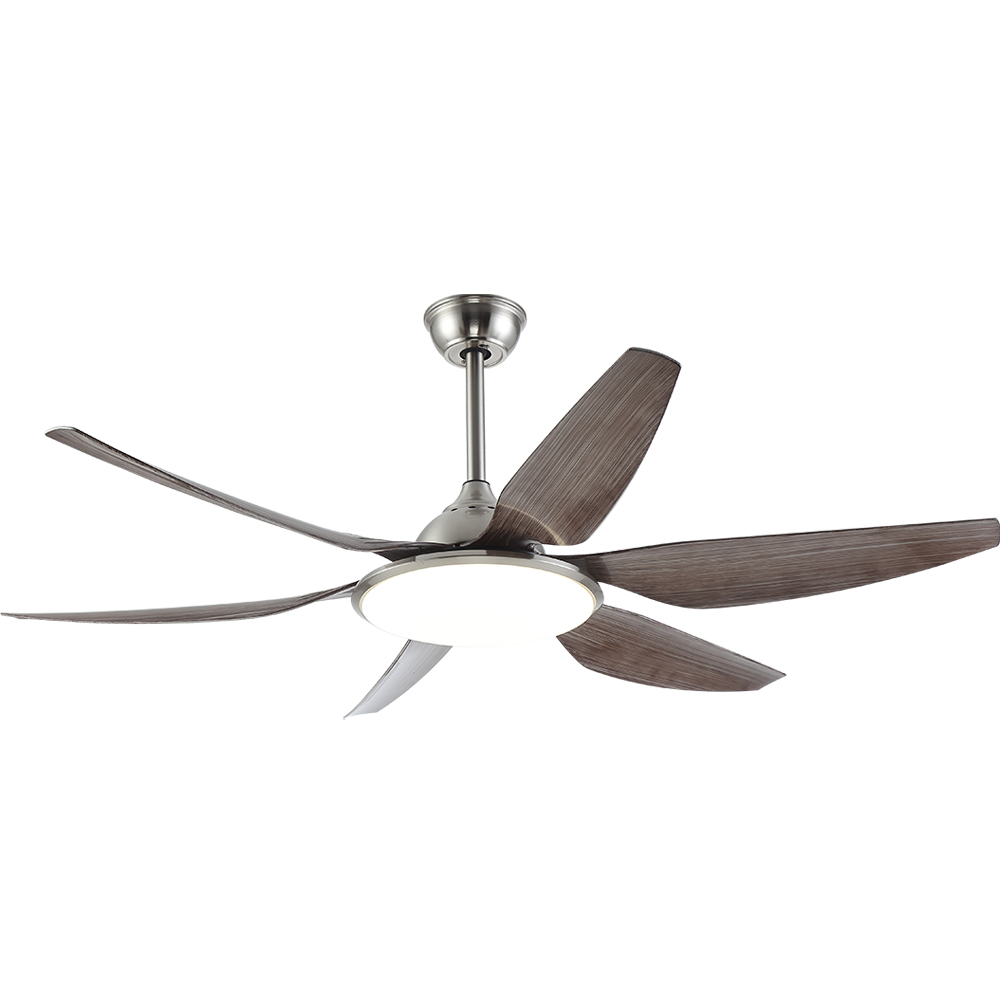 BL-2741 55"  6 pcs ABS Wood grain Led Ceiling Fan Light Lamp Remote Control 110 Volt