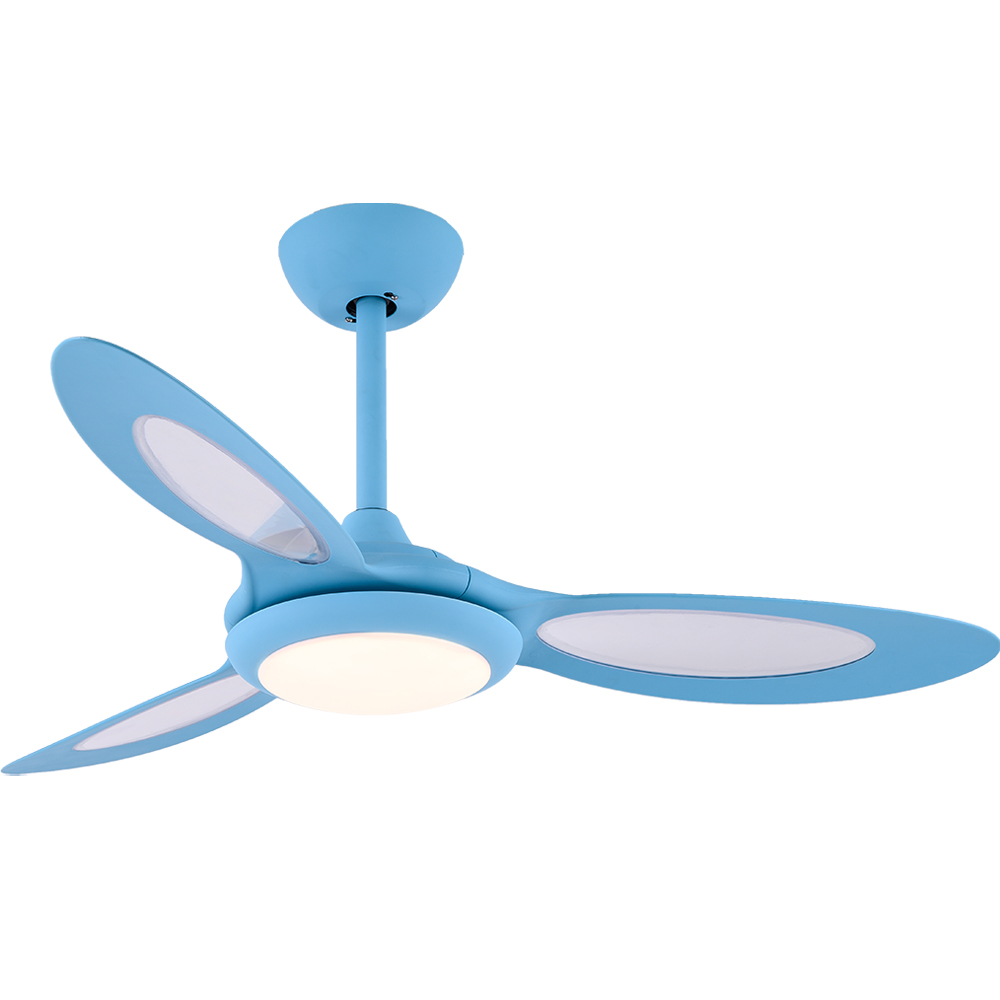 BL-2757 44" 3 pcs PC+PA Blue Wholesale Decorative Ceiling Fan With Light
