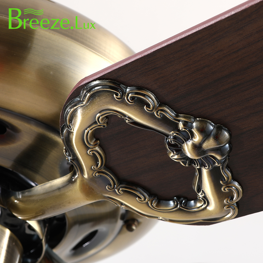 BL-2809 52" 5 pcs Composite Board Antique Bronze Decorative Modern Ceiling Fan