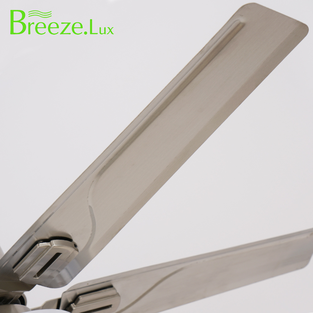BL-2818 48" 5 Pcs Iron Sand Nickel Electric Ceiling Fan Lamp