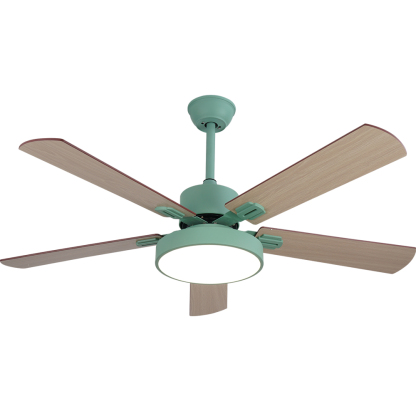 BL-2832 52" 5 Pcs Composite Board Green Dimmable Led Light Ceiling Fan
