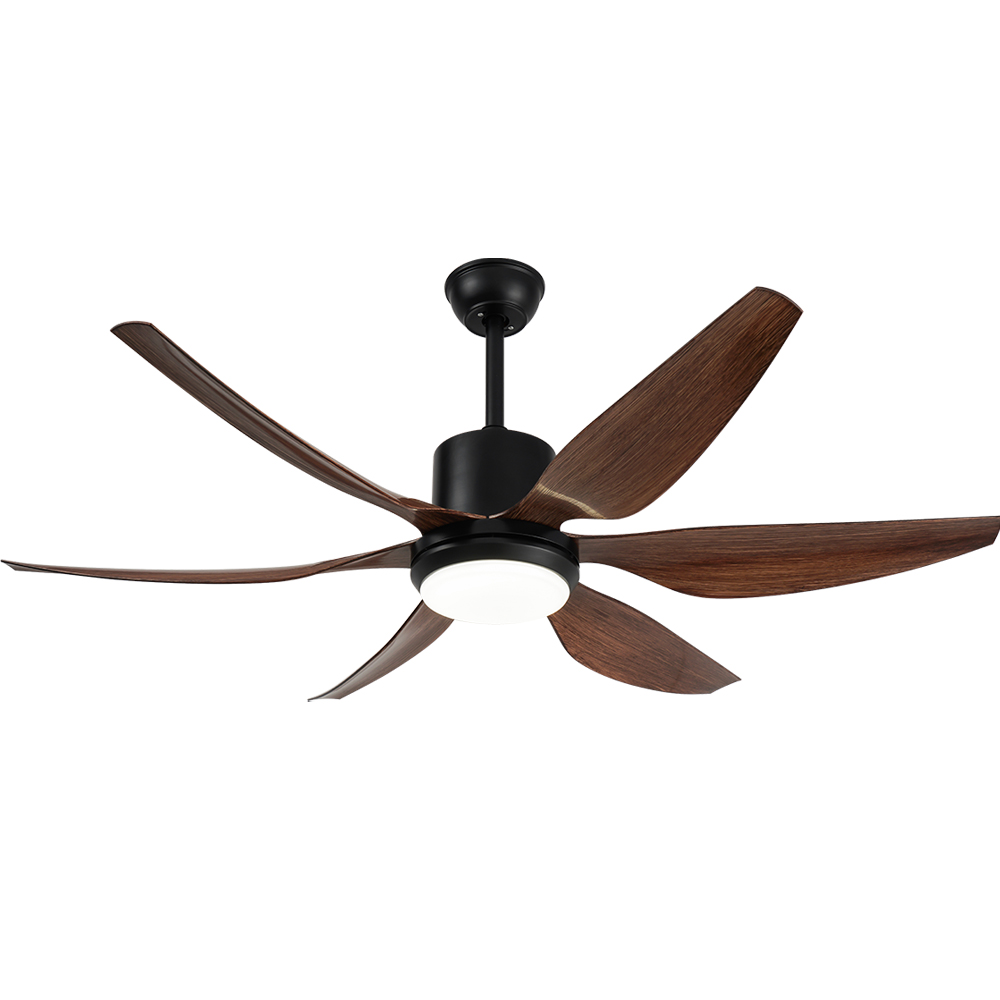 BL-3890 66" 6 Pcs Abs Black Remote Control Ceiling Lighting With Fan