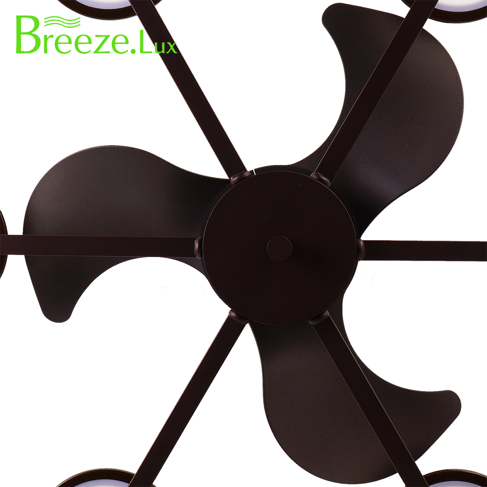 BL-7008 22" 3 Pcs Abs Coffee+Gold Zhongshan Led Ceiling Fans