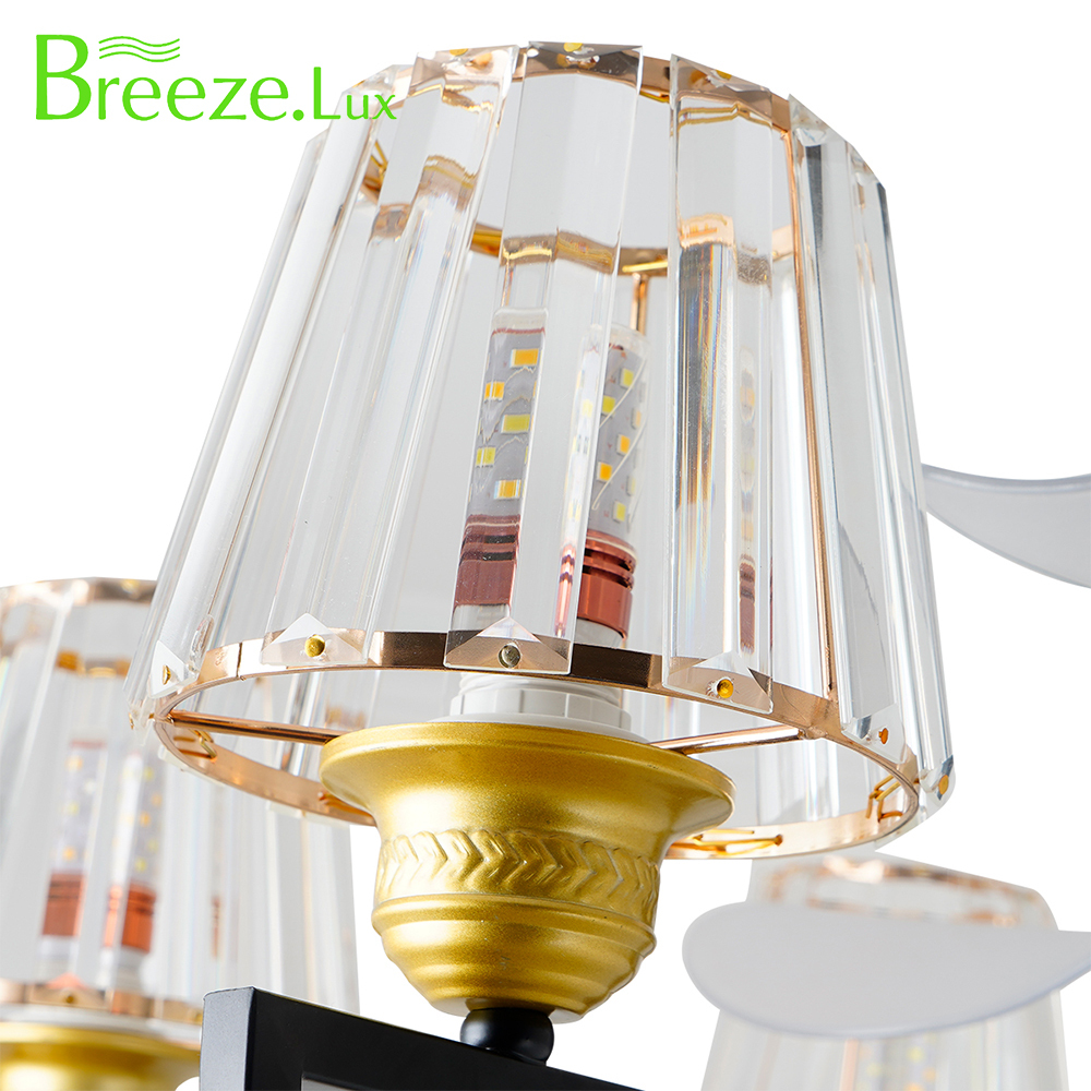 BL-7011 22" 3 Pcs Abs Black+Gold Ceiling Fan With Light Modern