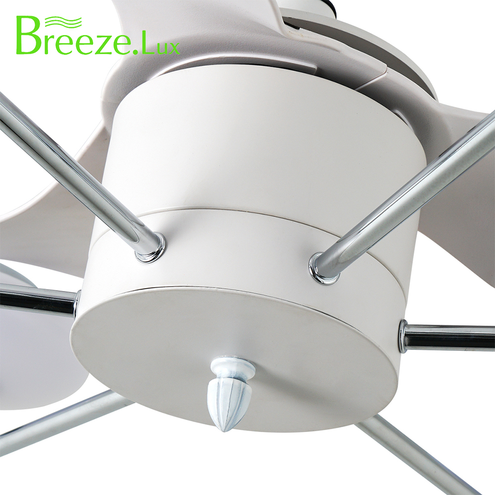 BL-7012 22" 3 Pcs Abs White+Chrome Remote Control Ceiling Fan With Light