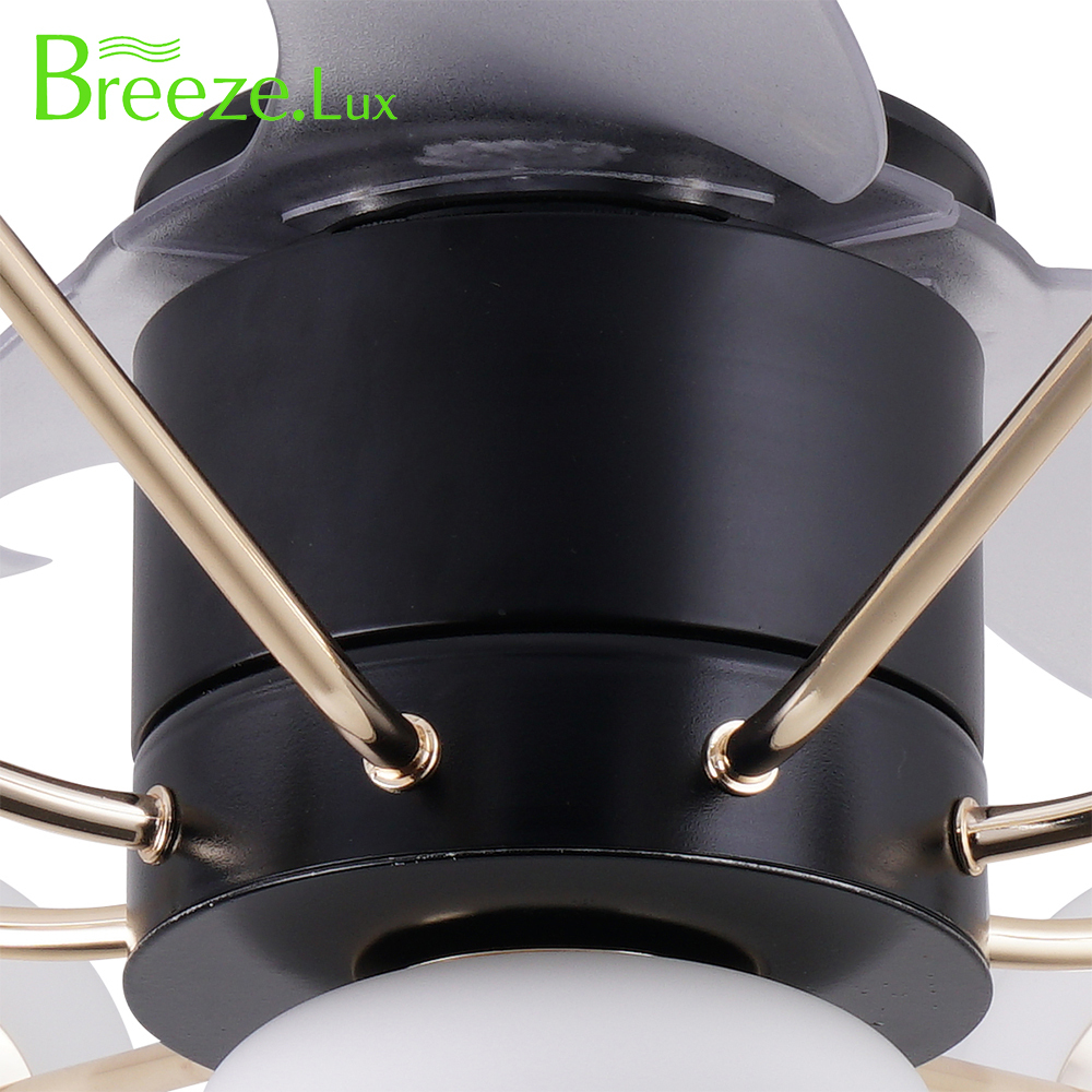 BL-7013 22" 3 Pcs Abs Black+Gold Hotel Ceiling Light Ceiling Fan