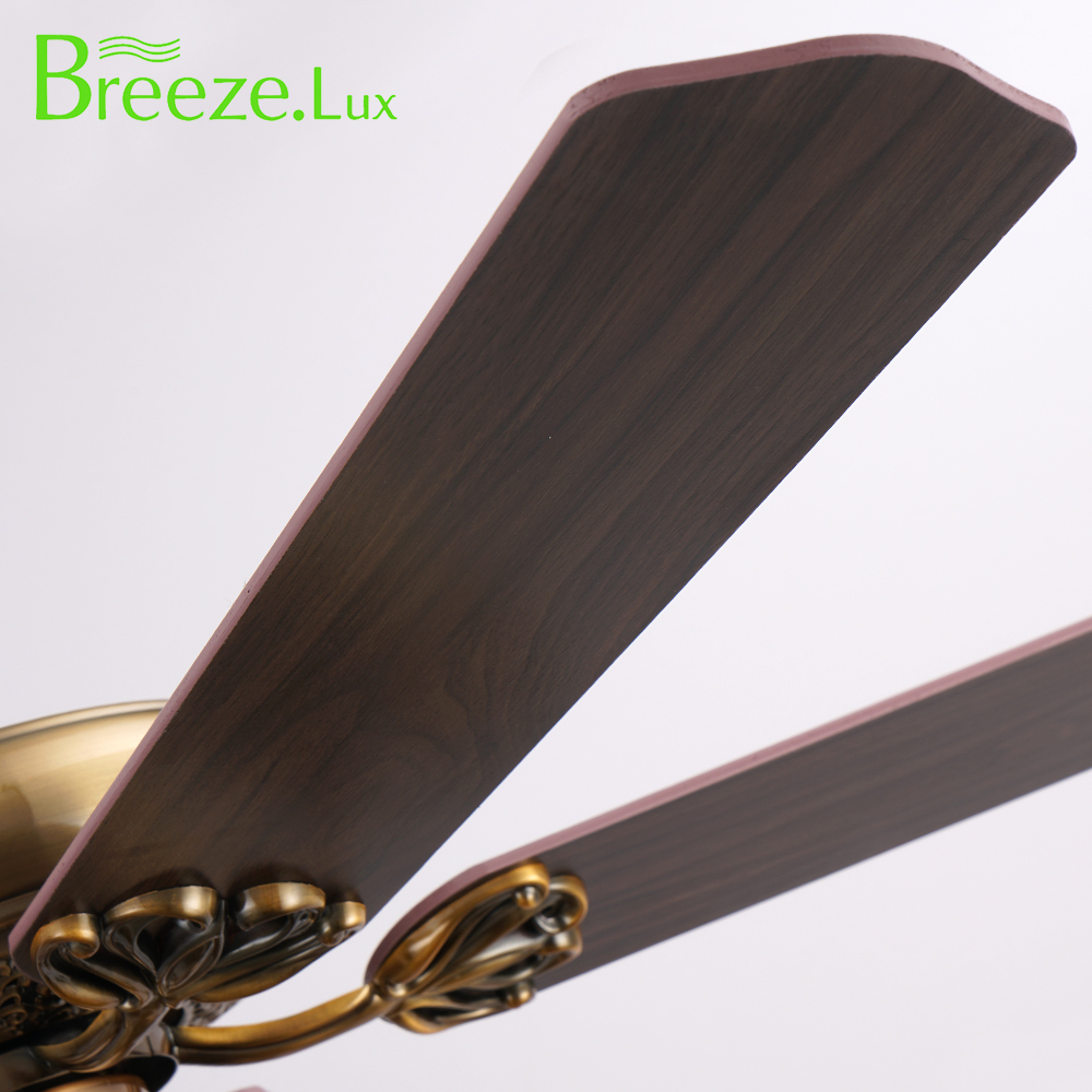 BL-8202 52" 5 Pcs Composite Board Antique Bronze Living Room Ceiling Fan With Lights