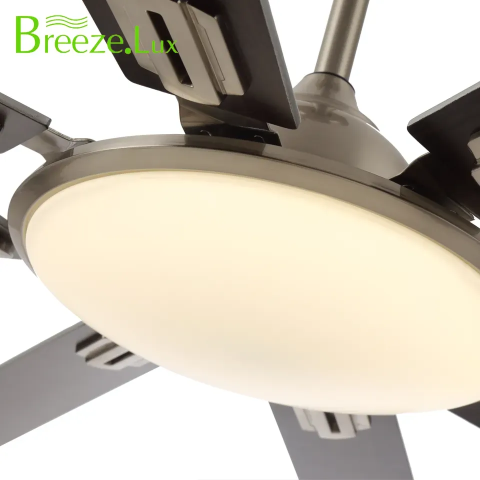 BL-2723 63" 8 Pcs Composite Board Sand Nickel Ceiling Fans With Lights