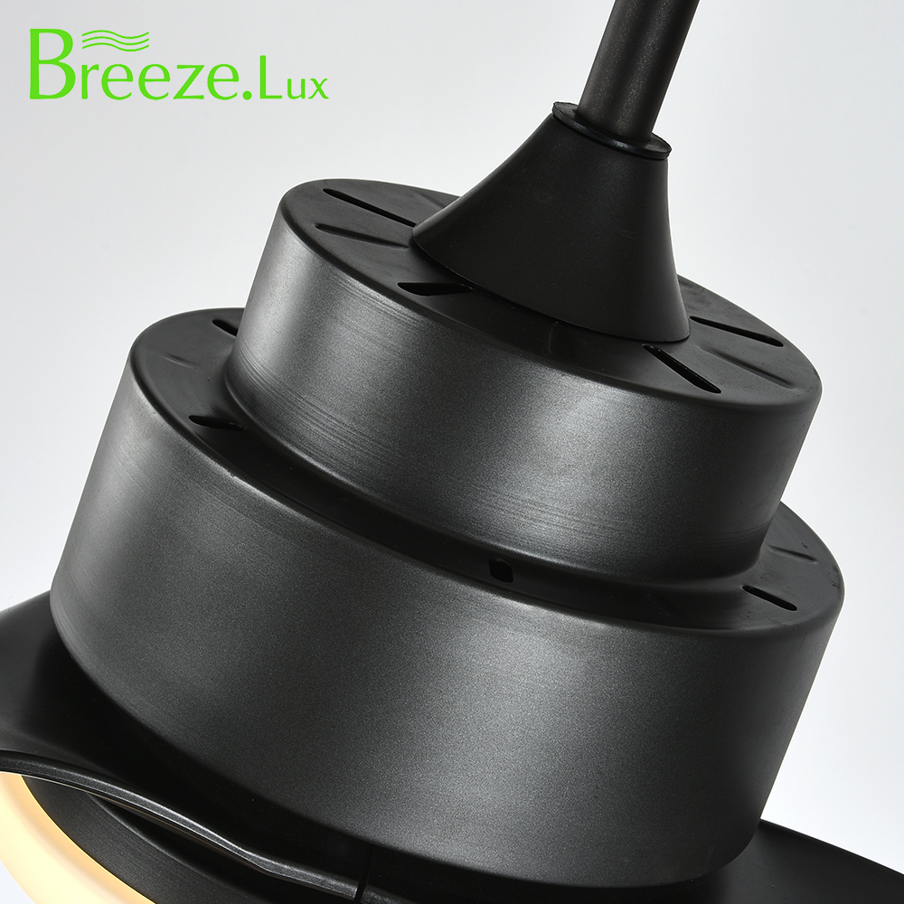 BL-2038 36" 3 pcs ABS Black Ceiling Fan Chandelier Combo Lighting