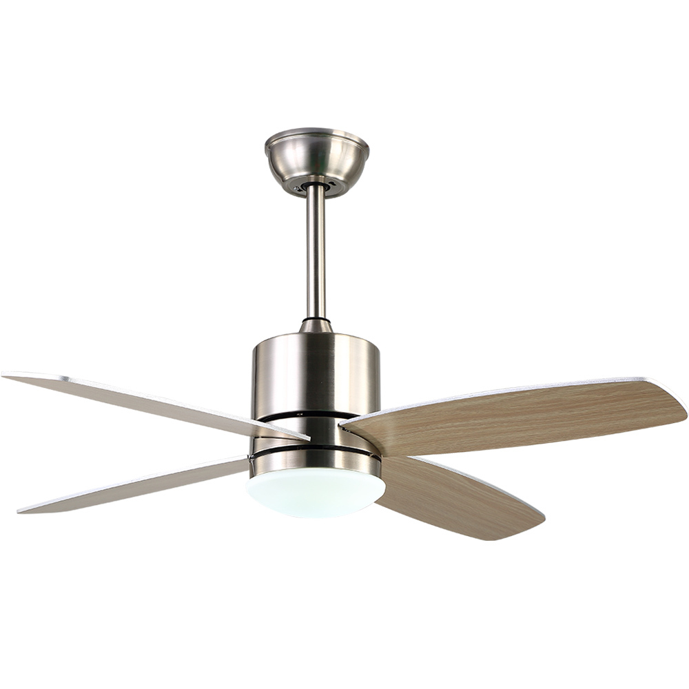 BL-2112 42" 4 Pcs Composite Board Sand Nickel Led Ceiling Fan For Living Room