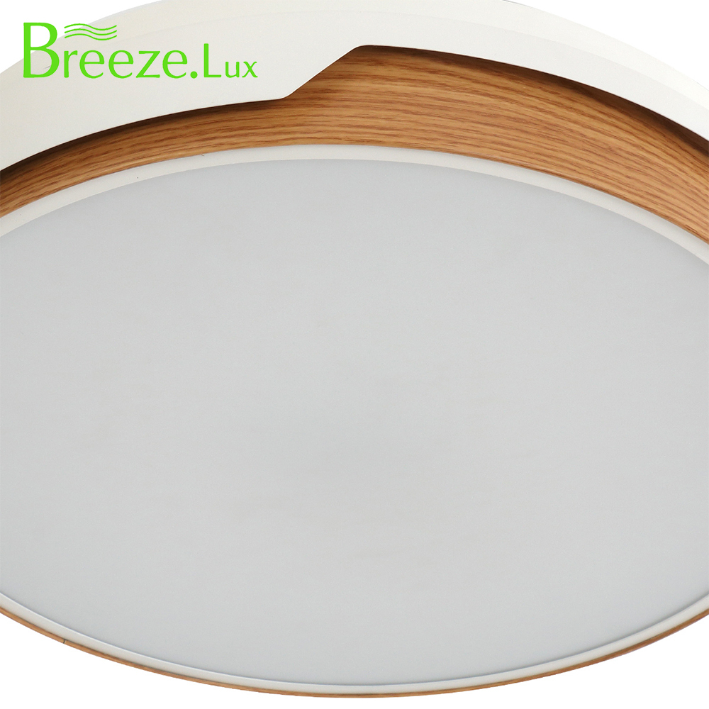 BL-2212 42"/48" 4 Pcs Pc White+Wood Grain Modern Ceiling Fan With Led Light Retractable