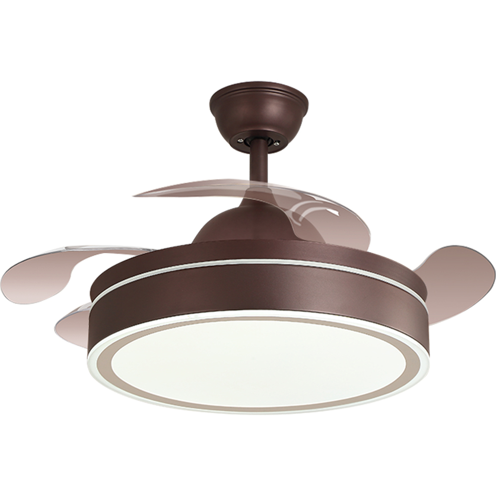 BL-2450 42"/48" 4 Pcs Pc Coffee Led Ceiling Fan With Lights Remote Control
