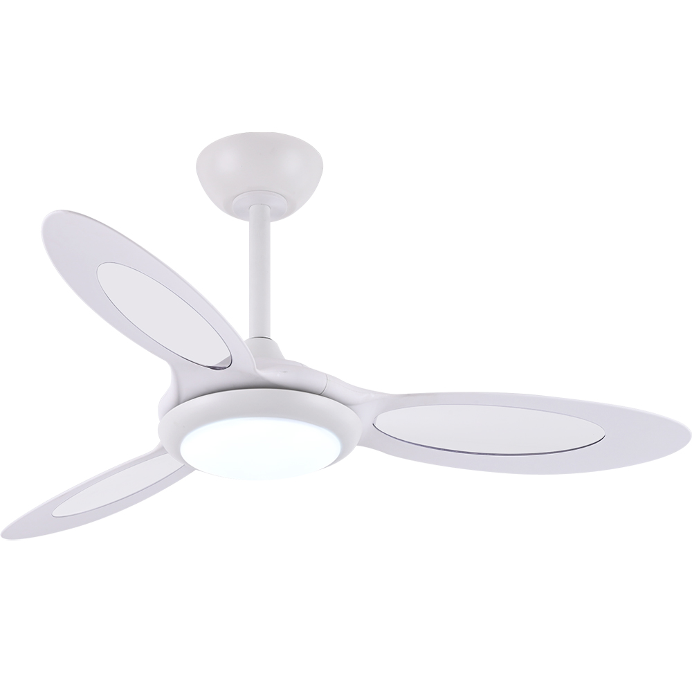 BL-2757 44" 3 pcs PC+PA White Wholesale Decorative Ceiling Fan With Light